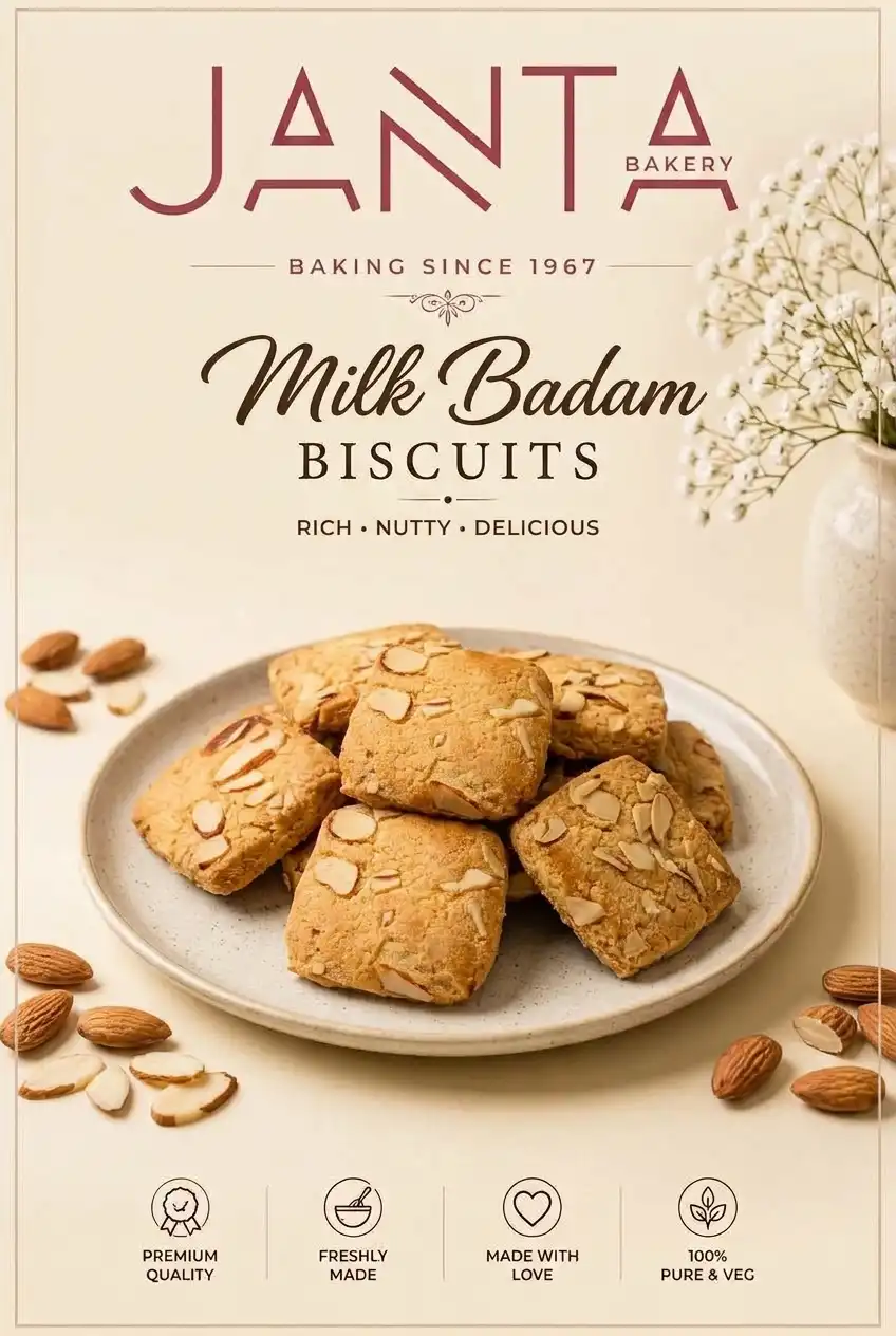 Milk Badam Biscuits