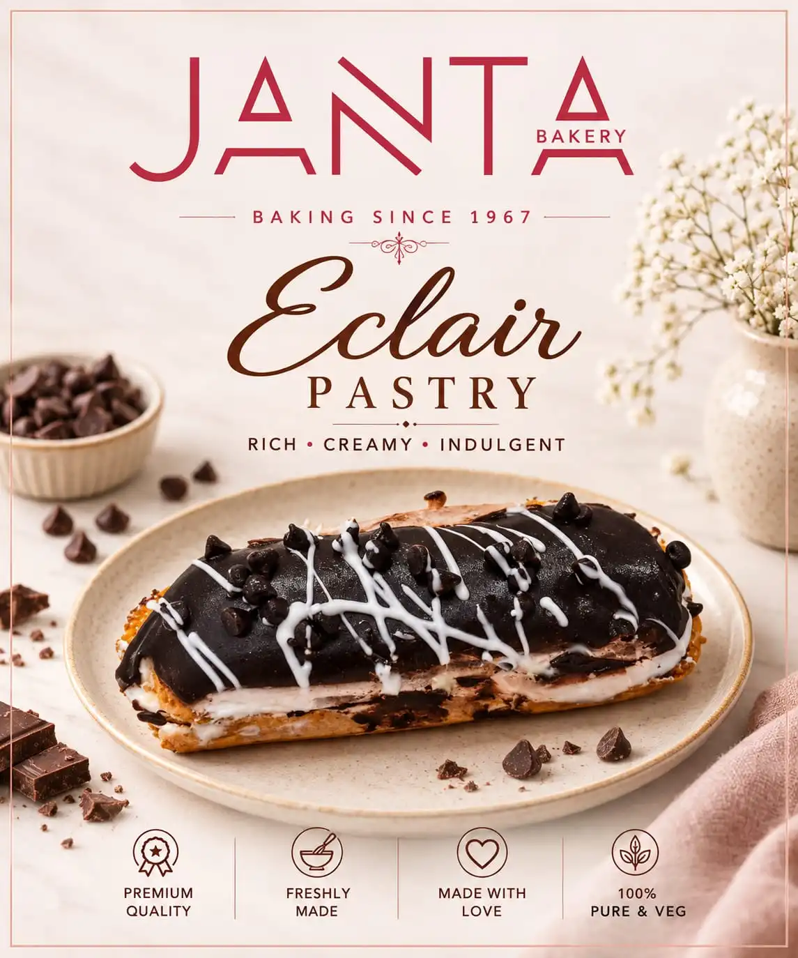 Eclairs Pastry