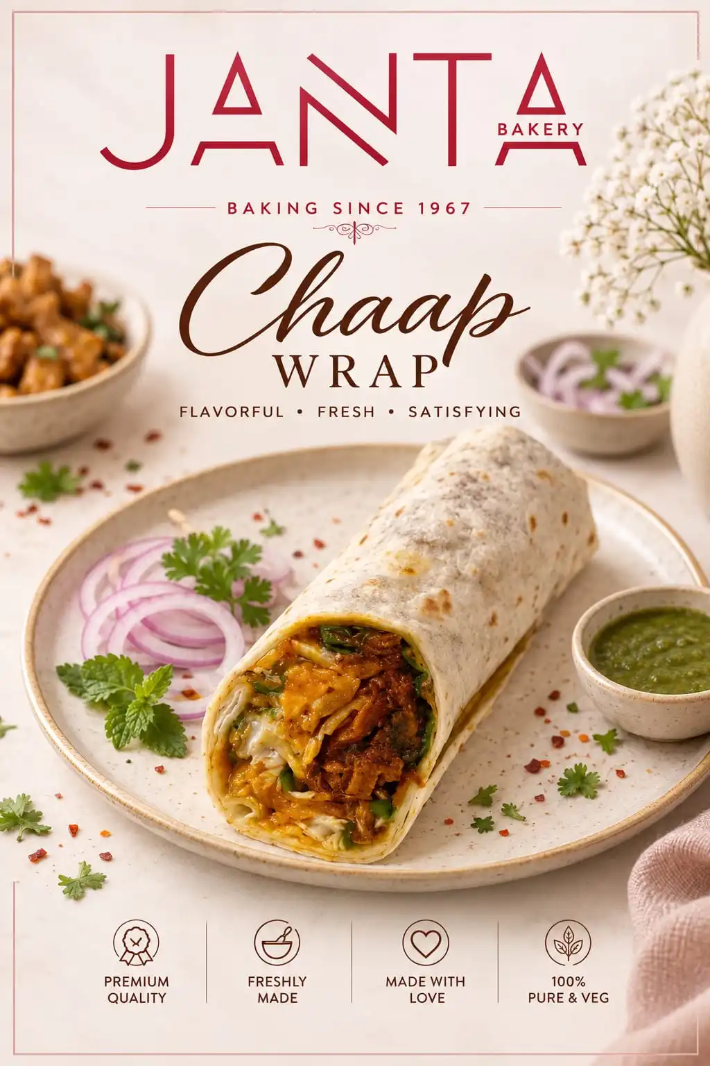 Soya Chaap Wrap