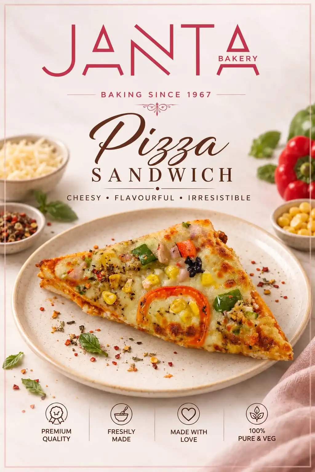 Veg Pizza Sandwich